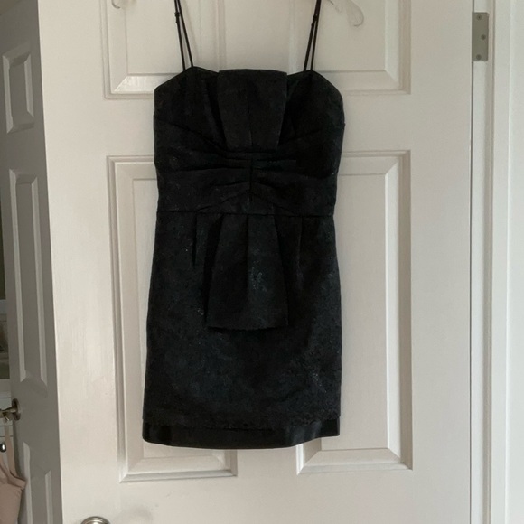 BCBG Paris Dresses & Skirts - BCBG Paris Black Mini Dress Spaghetti Strap or Strapless